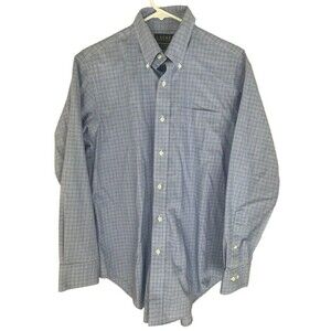 Lauren Ralph Lauren Blue Mens Classic Fit Dress Shirt Size 15 32/33 Non Iron